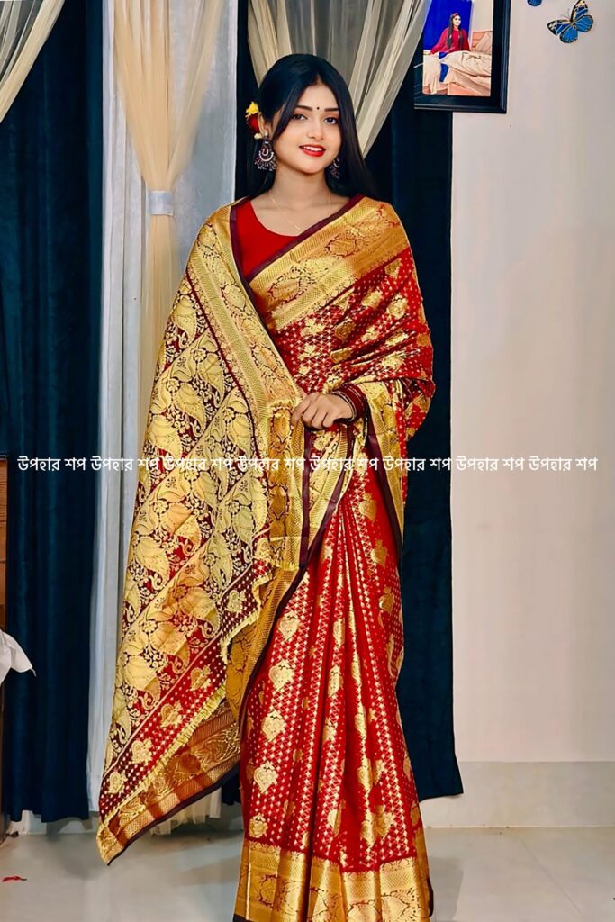 কাতান বৃষ্টি ফোটা (মেরুন)