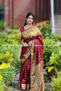 লতাপাতা কাতান (লাল)