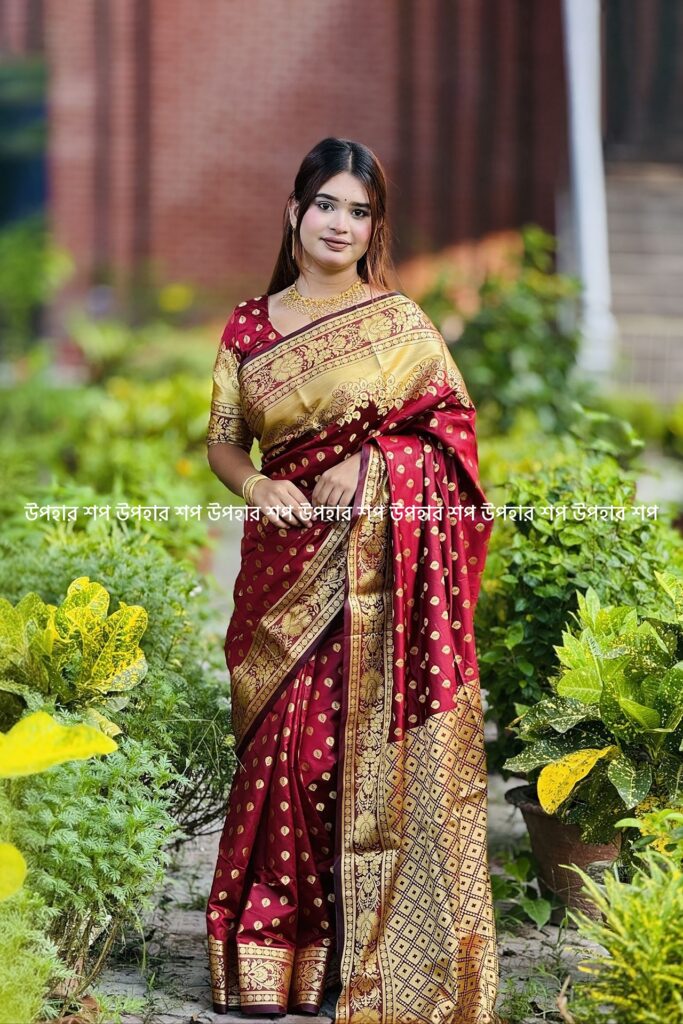 লতাপাতা কাতান (লাল)