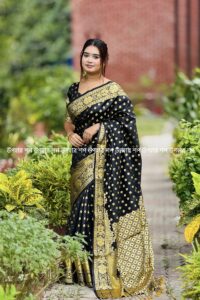 লতাপাতা কাতান (কালো)