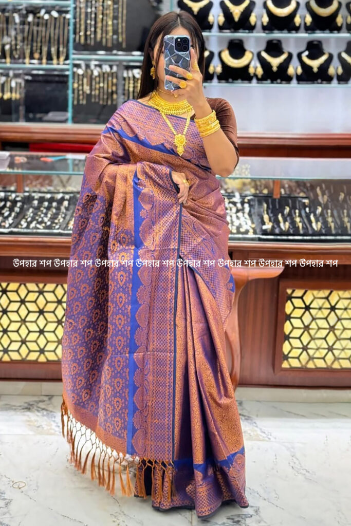 সফ্ট সিল্ক কাঞ্চি কাতান (ফিরোজা)